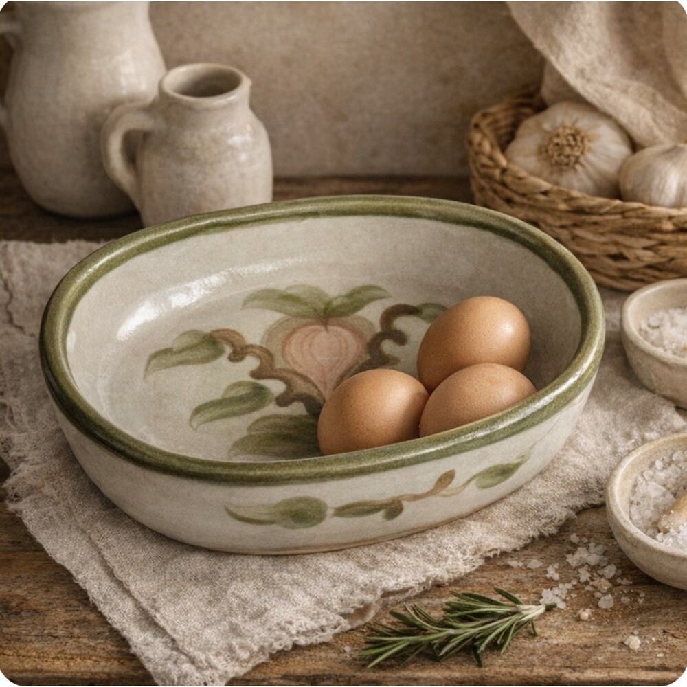 Louisville Stoneware Oval Baker Heirloom-Style Serving Heavy Country Cottage